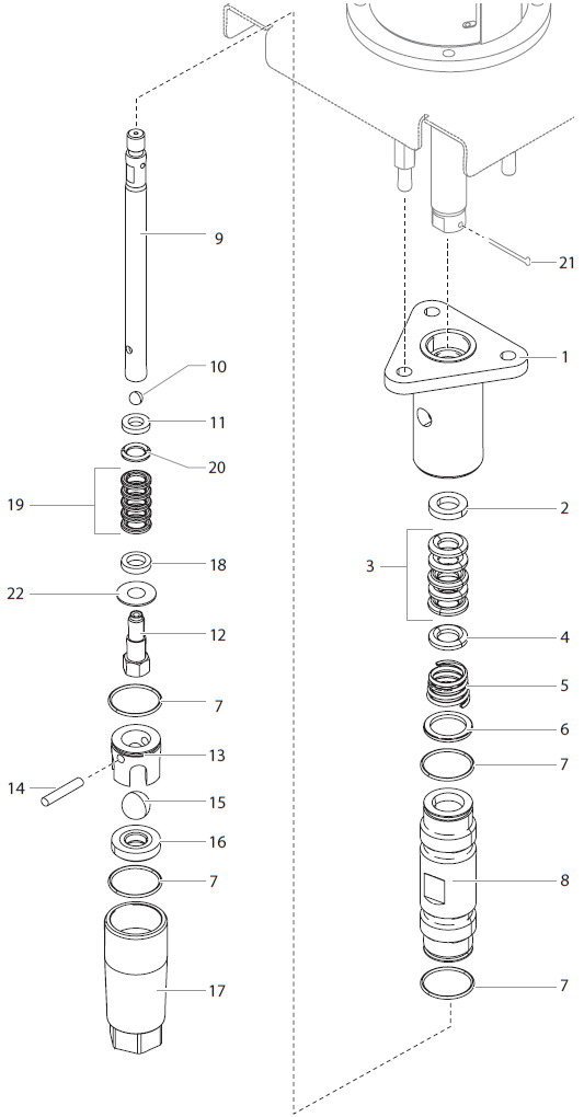 AirCoat 620 Fluid pump assembly AirCoat 620 Fluid pump assembly